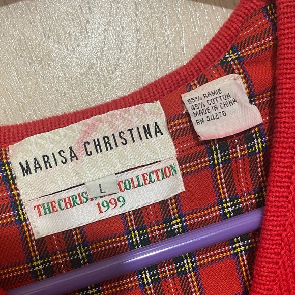 Scottie Dog Red Sweater Vest - Marisa Christina Christmas Collection - Size L - Picture 5 of 7